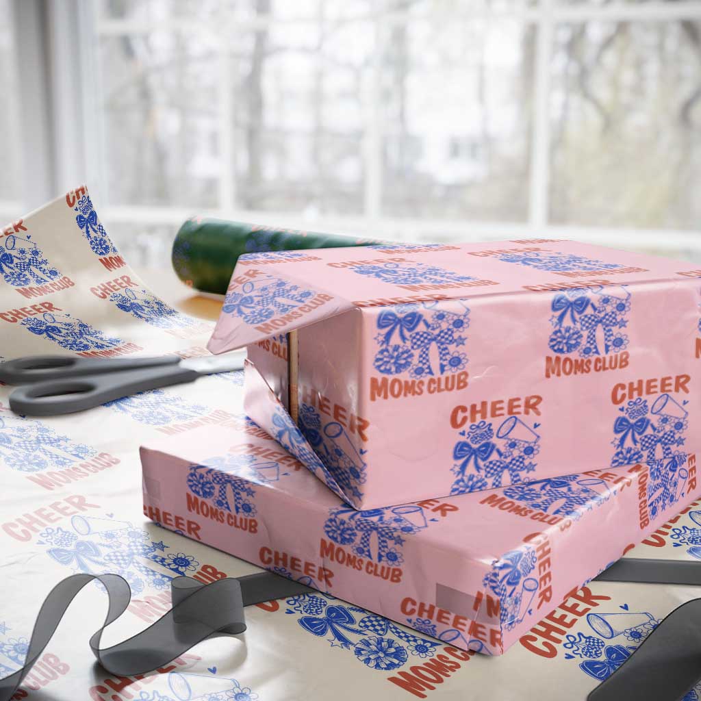 Cheer Moms Club Wrapping Paper Roll Funny Cheerleading Mom Mother’s Day Gift TS14 Light Pink Print Your Wear