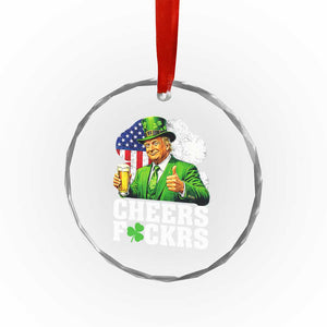 Cheers Fckers Funny Trump Irish Toast Crystal Glass Ornament St Patricks Day Drinking Humor TS02 Print Your Wear