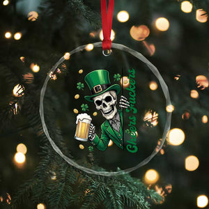 Cheers Fuckers St Patricks Day Crystal Glass Ornament Funny Skeleton Drinking Beer TS14 Print Your Wear