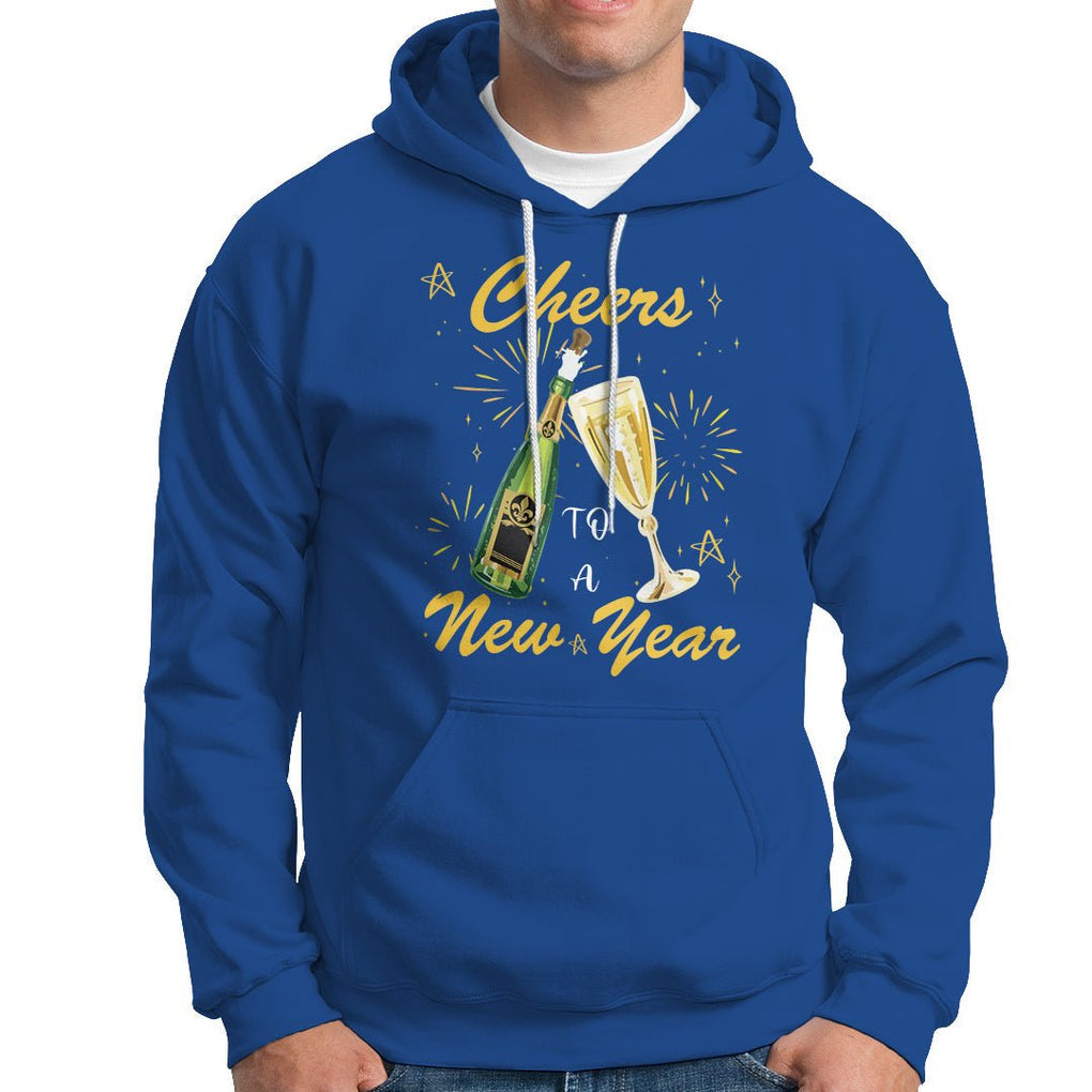 Cheers To A Happy New Year Eve Party Hoodie TS09 Royal Blue Printyourwear