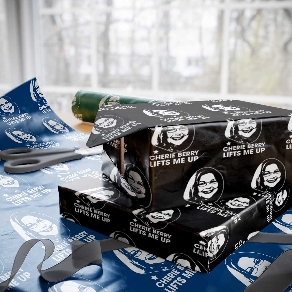 Cherie Berry Lifts Me Up Wrapping Paper Roll Elevator Tribute Funny NC Meme TS02 Black Print Your Wear