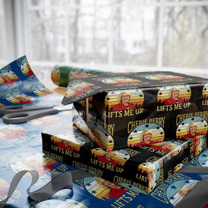 Cherie Berry Lifts Me Up Wrapping Paper Roll Retro Vintage Elevator Tribute Funny NC Meme TS02 Black Print Your Wear