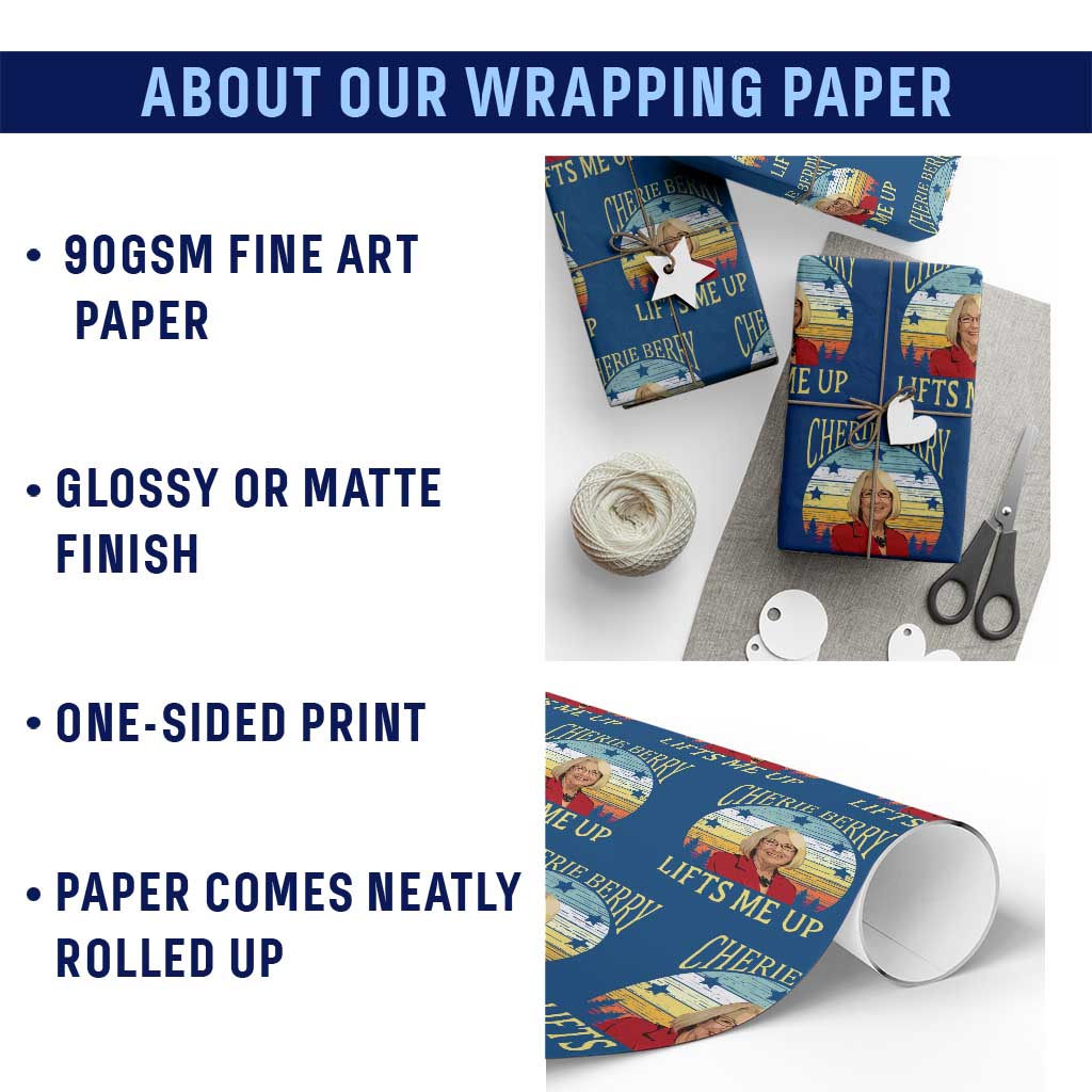 Cherie Berry Lifts Me Up Wrapping Paper Roll Retro Vintage Elevator Tribute Funny NC Meme TS02 Print Your Wear