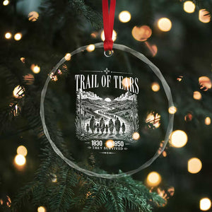 Cherokee History Native American Vintage Gift Crystal Glass Ornament They Survived Trail Of Tears