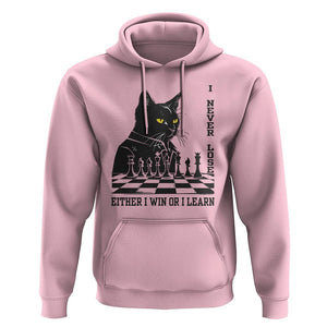Chess Lover Hoodie I Never Lose Either I Win Or I Learn Elegant Cool Cat TS11 Light Pink Print Your Wear