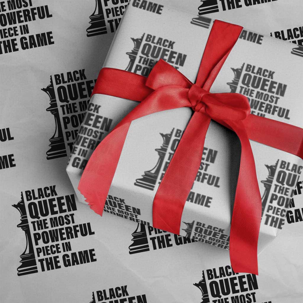 Chess Lover Wrapping Paper Roll Black Queen The Most Powerful Piece In The Game Checkmate