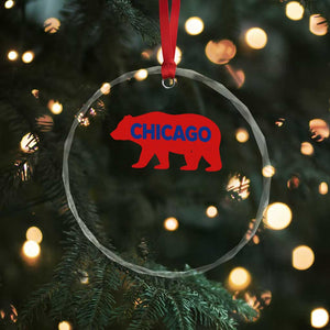 Chicago Baseball Crystal Glass Ornament Vintage Distressed Illinois City Pride Baseball Lover TS10 Print Your Wear