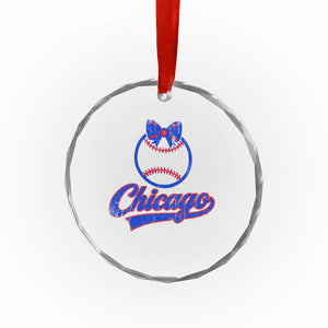 Chicago Coquette Bow Crystal Glass Ornament Cute Girls Kids Women Baseball Fans TS10 Print Your Wear