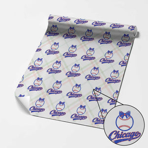 Chicago Coquette Bow Wrapping Paper Roll Cute Girls Kids Women Baseball Fans TS10 Christmas Plaid Print Your Wear