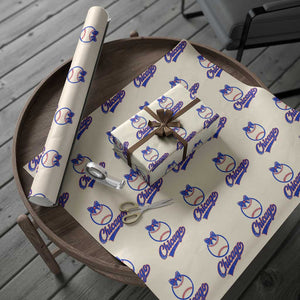 Chicago Coquette Bow Wrapping Paper Roll Cute Girls Kids Women Baseball Fans TS10 Beige Print Your Wear