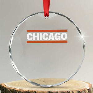Chicago Crystal Glass Ornament Classic Retro City Illinois IL Lake Michigan Midwest Pride TS11 Transparent Glass 3'' Circle Print Your Wear