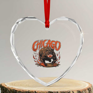 Funny CFBF Heart Crystal Glass Ornament Gift For Sports Lovers TS12 Transparent Glass 3'' Heart Print Your Wear