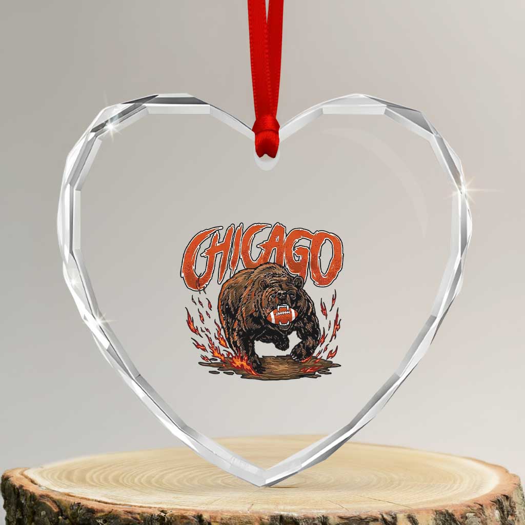 Funny CFBF Heart Crystal Glass Ornament Gift For Sports Lovers TS12 Transparent Glass 3'' Heart Print Your Wear
