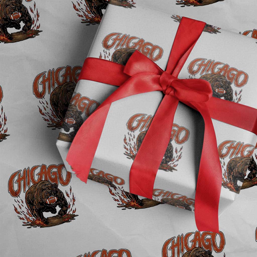 Funny CFBF Wrapping Paper Roll Gift For Sports Lovers TS12 White Print Your Wear