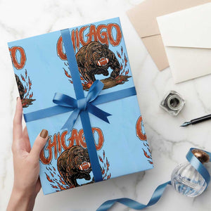 Funny CFBF Wrapping Paper Roll Gift For Sports Lovers TS12 Light Blue Print Your Wear