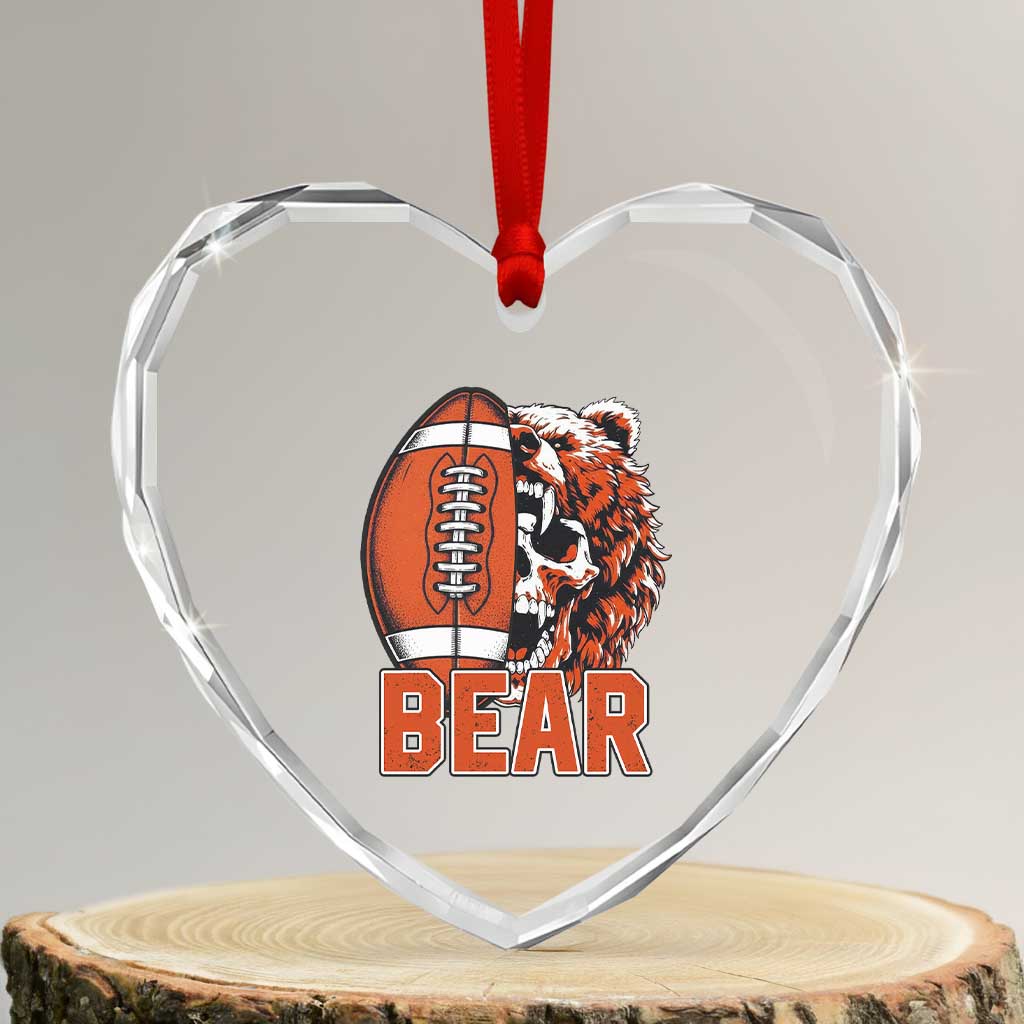 CFB Kings Heart Crystal Glass Ornament Bear Skull Gothic Fan Gift TS12 Transparent Glass 3'' Heart Print Your Wear