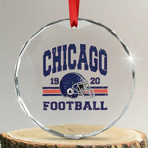 Chicago Football Lover Crystal Glass Ornament Windy City Pride Sports Fan TS02 Transparent Glass 3'' Circle Print Your Wear
