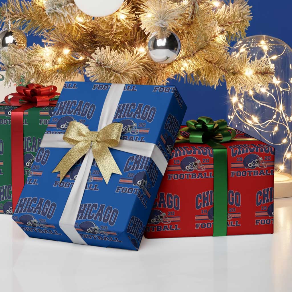 Chicago Football Lover Wrapping Paper Roll Windy City Pride Sports Fan TS02 Print Your Wear