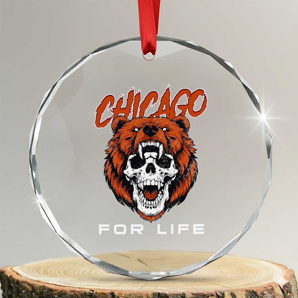 CFB Lover Crystal Glass Ornament Bear Skull Gothic Fan Gift TS12 Transparent Glass 3'' Circle Print Your Wear