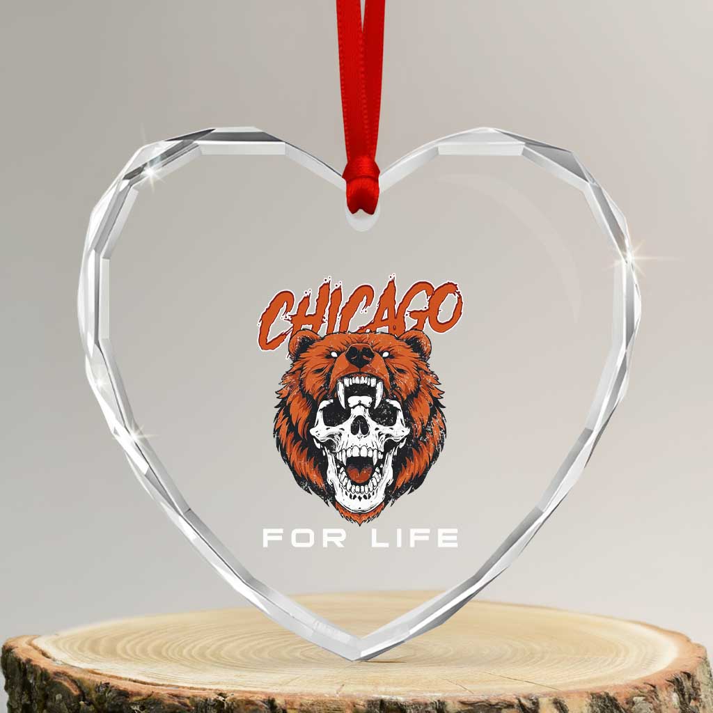 CFB Lover Heart Crystal Glass Ornament Bear Skull Gothic Fan Gift TS12 Transparent Glass 3'' Heart Print Your Wear