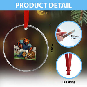 Football Rival Gift Crystal Glass Ornament Fierce Br Defeating Lio TS12 Print Your Wear