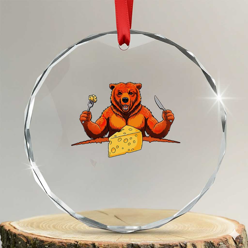 Football Rival Gift Crystal Glass Ornament Funny Br Eating CHZ TS12 Transparent Glass 3'' Circle Print Your Wear