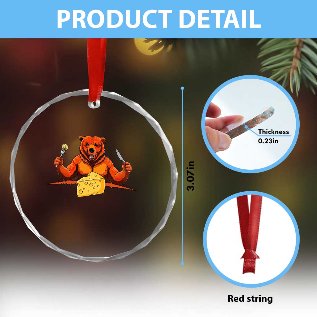 Football Rival Gift Crystal Glass Ornament Funny Br Eating CHZ TS12 Print Your Wear