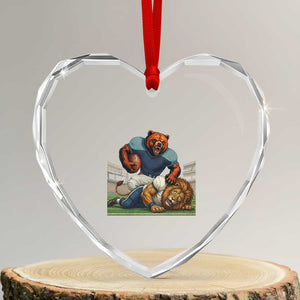 Football Rival Gift Heart Crystal Glass Ornament Fierce Br Defeating Lio TS12 Transparent Glass 3'' Heart Print Your Wear