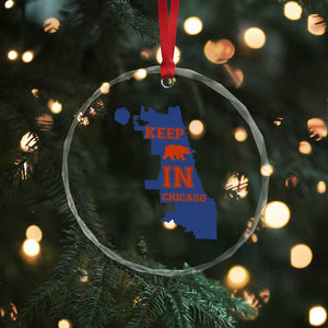 Chicago Map Bear Keep The Team Crystal Glass Ornament Funny City Pride Gift TS12 Print Your Wear