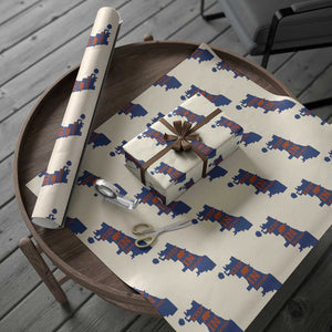 Chicago Map Bear Keep The Team Wrapping Paper Roll Funny City Pride Gift TS12 Beige Print Your Wear