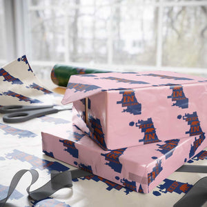 Chicago Map Bear Keep The Team Wrapping Paper Roll Funny City Pride Gift TS12 Light Pink Print Your Wear