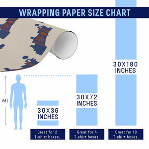Chicago Map Bear Keep The Team Wrapping Paper Roll Funny City Pride Gift TS12 Print Your Wear