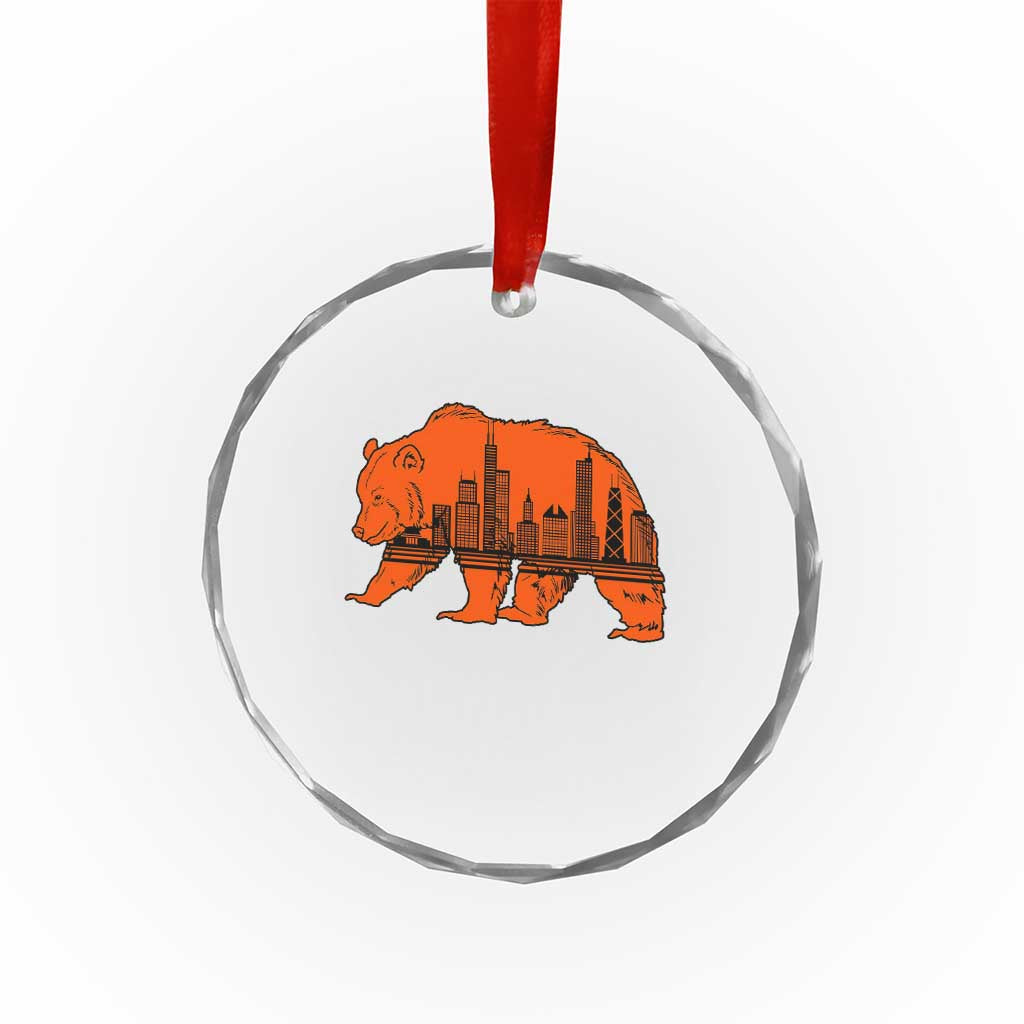 Chicago Skyline Bear Crystal Glass Ornament Windy City Pride True Lover Sports Fan TS02 Print Your Wear