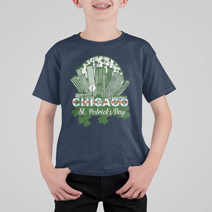 Chicago St Patrick's Day T Shirt For Kid South Side Irish American Pride TS02 Navy Printyourwear