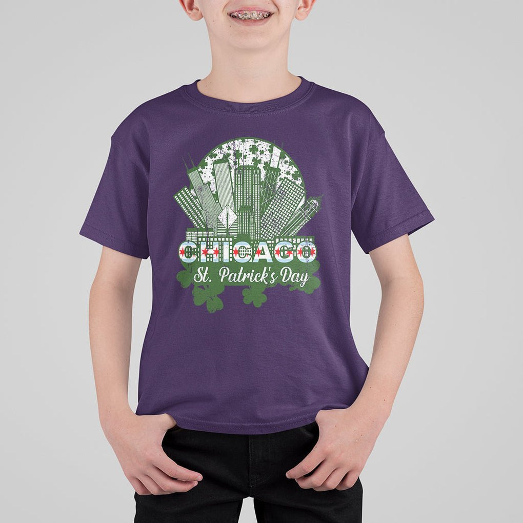 Chicago St Patrick's Day T Shirt For Kid South Side Irish American Pride TS02 Purple Printyourwear