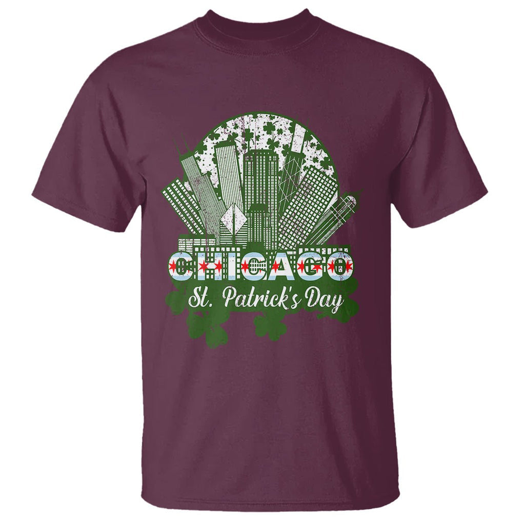 Chicago St Patrick's Day T Shirt South Side Irish American Pride TS02 Maroon Printyourwear