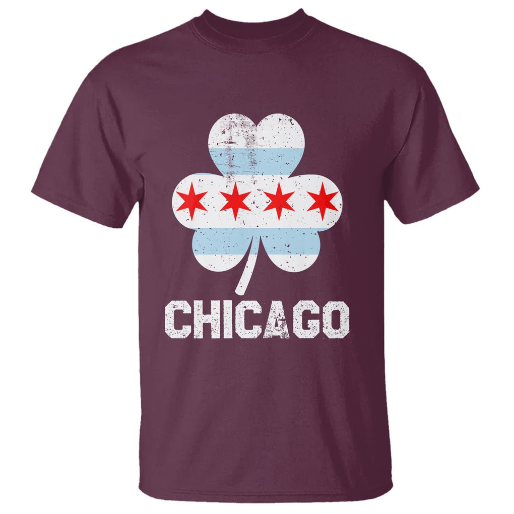 Chicago St Patrick's Day T Shirt South Side Irish Pride Shamrock TS02 Maroon Printyourwear