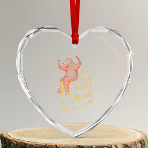 BR Eating CHZ Heart Crystal Glass Ornament Funny Football Rival Gift TS12 Transparent Glass 3'' Heart Print Your Wear