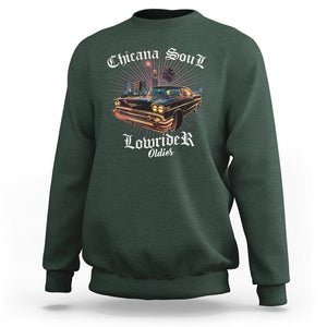 Chicana Soul Lowrider Oldies Mexican Cholo Sweatshirt TS09 Dark Forest Green Printyourwear