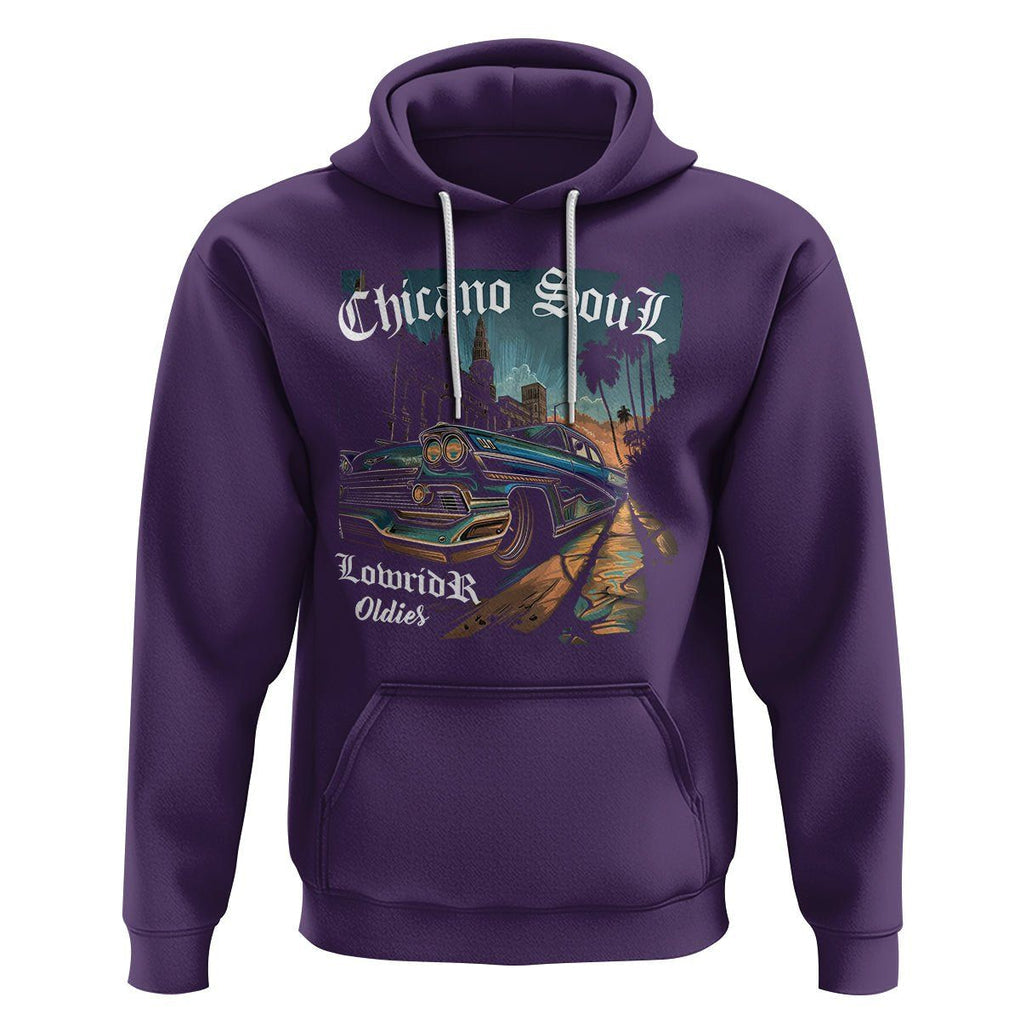 Chicano Soul Lowrider Oldies Mexican Cholo Hoodie TS09 Purple Printyourwear