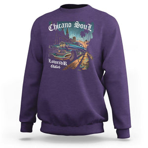 Chicano Soul Lowrider Oldies Mexican Cholo Sweatshirt TS09 Purple Printyourwear