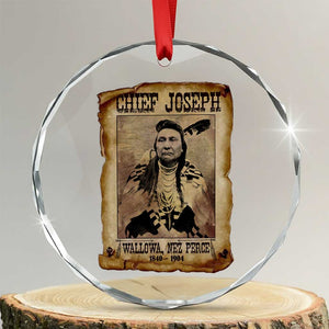 Chief Joseph Crystal Glass Ornament Wallowa Nez Perce Native American Leader History - Print Your Wear