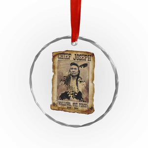 Chief Joseph Crystal Glass Ornament Wallowa Nez Perce Native American Leader History - Print Your Wear