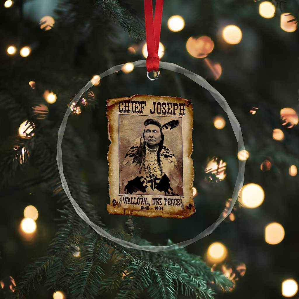 Chief Joseph Crystal Glass Ornament Wallowa Nez Perce Native American Leader History TS10 Print Your Wear