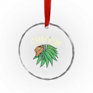 Chiefin Weed Smoking Crystal Glass Ornament Funny 420 Cannabis Pot THC Smoker TS02 Print Your Wear