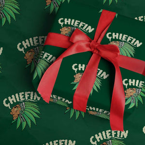 Chiefin Weed Smoking Wrapping Paper Roll Funny 420 Cannabis Pot THC Smoker TS02 Green Print Your Wear
