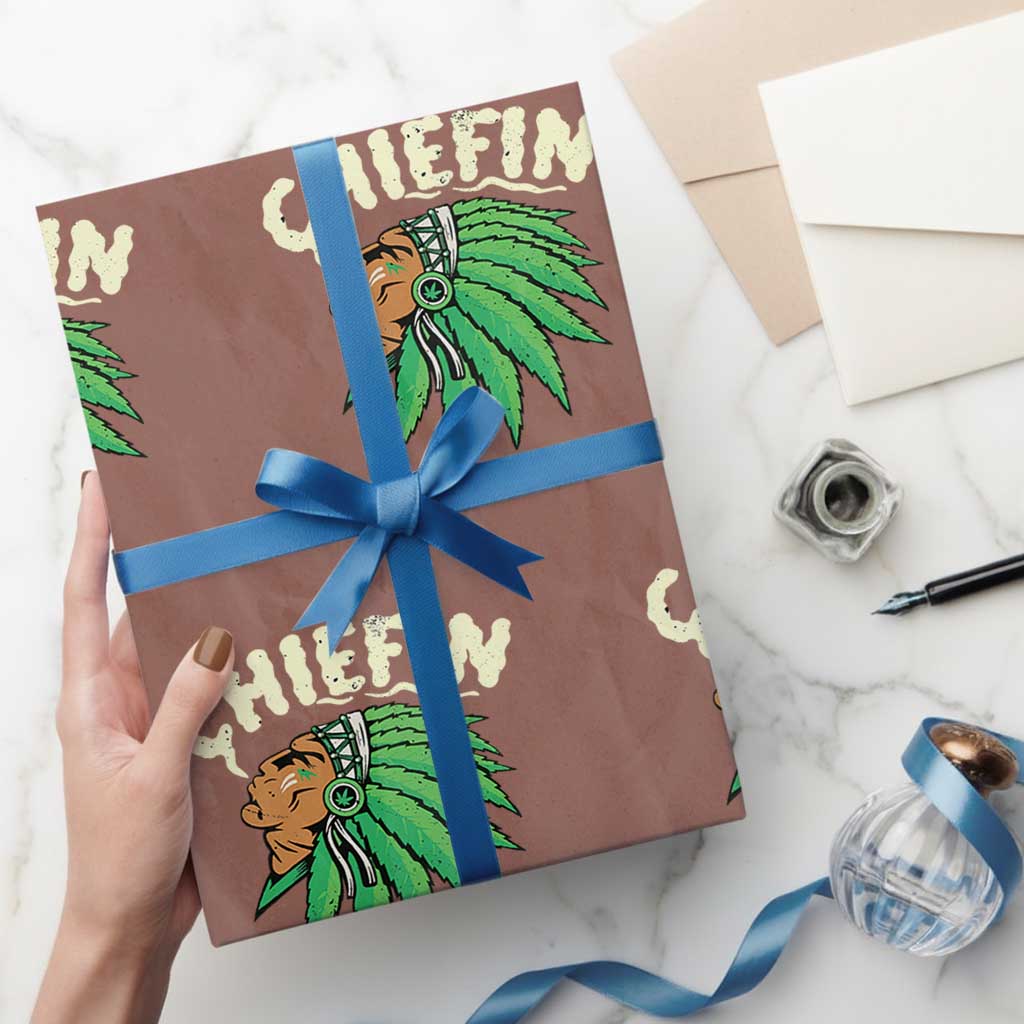 Chiefin Weed Smoking Wrapping Paper Roll Funny 420 Cannabis Pot THC Smoker TS02 Mocha Print Your Wear