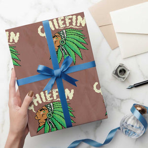 Chiefin Weed Smoking Wrapping Paper Roll Funny 420 Cannabis Pot THC Smoker TS02 Mocha Print Your Wear