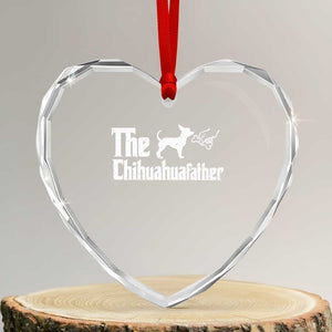 Chihuahua Dad Heart Crystal Glass Ornament Fathers Day Gifts For Dog Lovers TS10 Transparent Glass 3'' Heart Print Your Wear