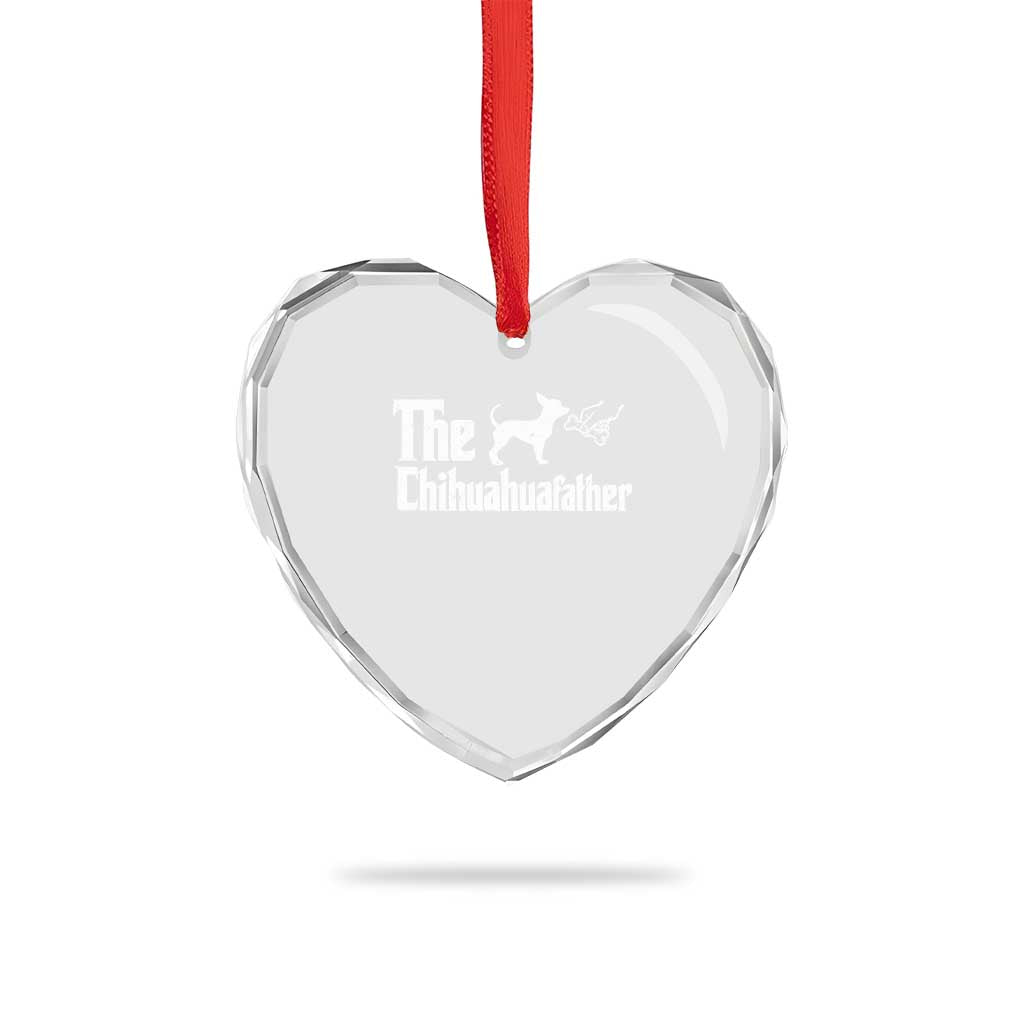 Chihuahua Dad Heart Crystal Glass Ornament Fathers Day Gifts For Dog Lovers TS10 Print Your Wear
